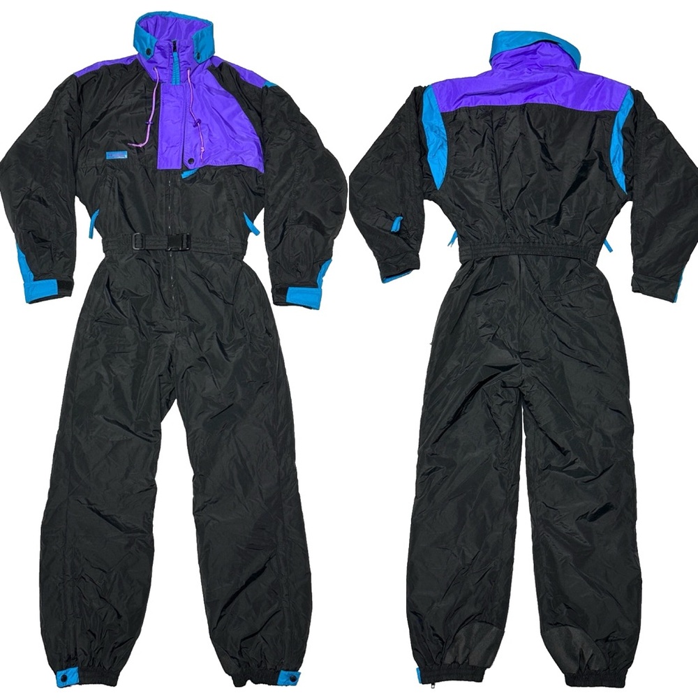 Women's Black and Purple Ski Jacket